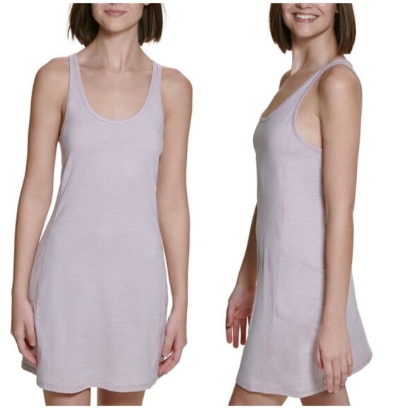 Calvin Klein Size S Secret Mauve Pink Performance Side-Pocket Exercise Dress NWT - Picture 2 of 12
